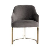 Richmond Interiors Esszimmerstuhl Dining Chair Samt Velvet Khaki fire retardant feuerabweisend-Esszimmerstuhl-Stil-Ambiente-