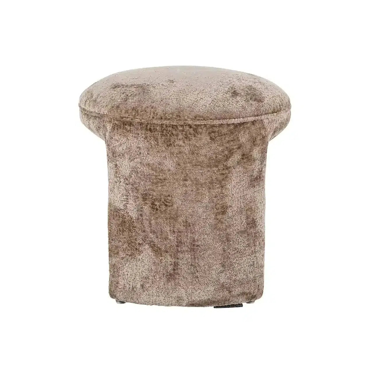 Richmond Interiors Hocker Pouf Fargo taupe chenille (Bergen 104 taupe chenille)-hocker-Stil-Ambiente-8720621675389