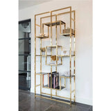 Richmond Interiors Magnus Bookcase police Police Wand Cabinet (Gold)