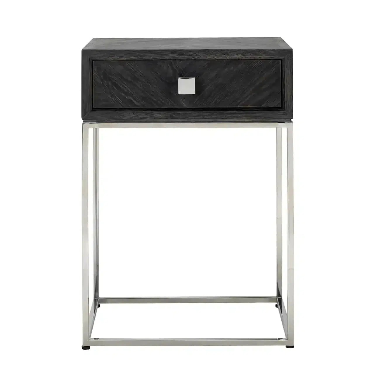 Richmond Interior Bedside Table Blackbone Silver 1 zásuvka (černá rustikální)