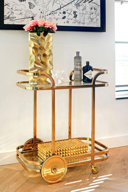 Richmond Interiors serving trolley bar trolley XO gold (gold)