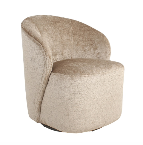 Richmond Interiors Sessel Drehsessel Sofia taupe chenille-Sessel-Stil-Ambiente-8720621680000