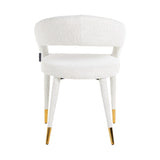 Richmond Interiors Sessel Gia mit Armlehne white bouclé fire retardant (FR-Copenhagen 900 Bouclé White)-8720621663188-Stil-Ambiente-S4534 WHITE BOUCLÉ