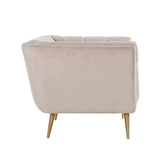 Richmond Interiors Sessel Huxley Khaki Samt / Brushed gold (Quartz Khaki 903)-Sessel-Stil-Ambiente-8720621663492