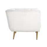 Richmond Interiors Sessel Huxley Weißer Bouclé / Brushed gold (Copenhagen 900 Bouclé Weiß)-Sessel-Stil-Ambiente-8720621663508