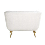 Richmond Interiors Sessel Huxley Weißer Bouclé / Brushed gold (Copenhagen 900 Bouclé Weiß)-Sessel-Stil-Ambiente-8720621663508