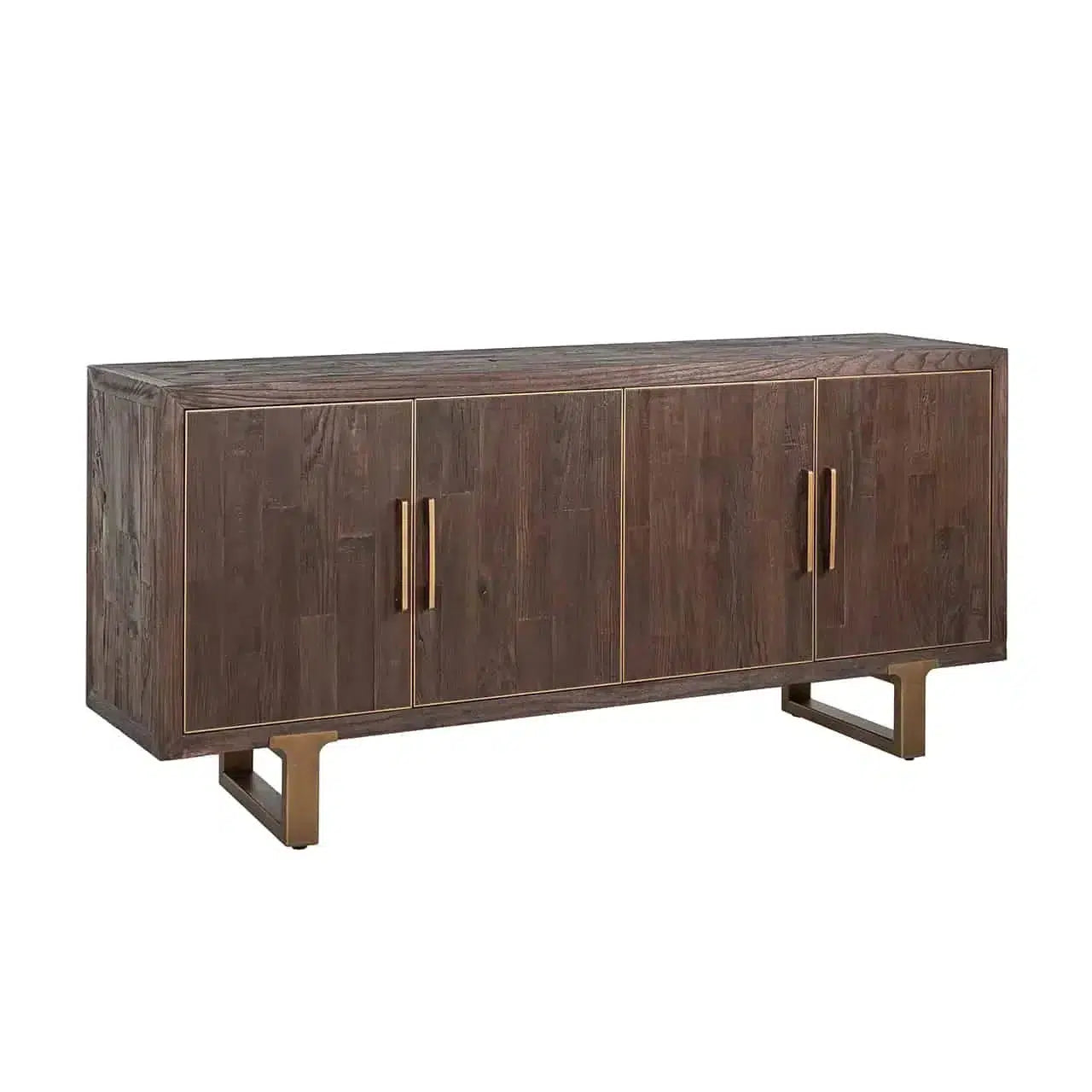 Richmond Interiors Sideboard Anrichte Cromford Mill 4-türig (Brushed Gold)-sideboard-Stil-Ambiente-8720621605867