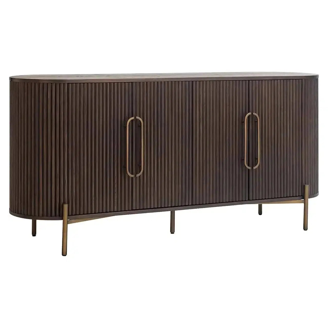 Richmond Interiors Sideboard Anrichte Luxor 4-türig (Braun)-sideboard-Stil-Ambiente-8720621682790