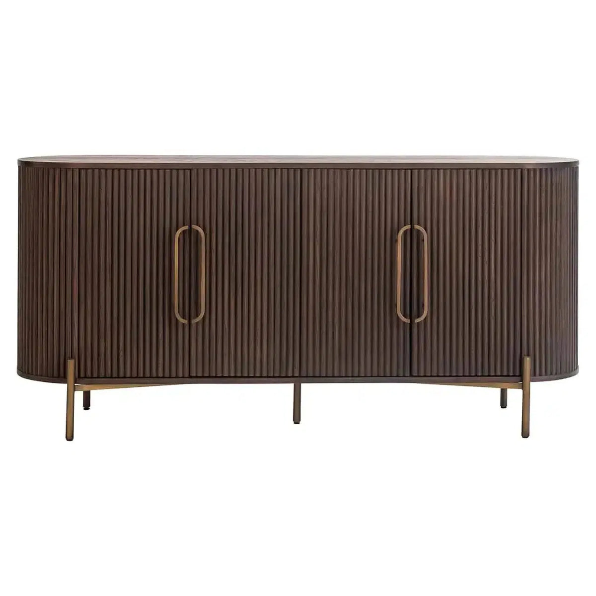 Richmond Interiors Sideboard Anrichte Luxor 4-türig (Braun)-sideboard-Stil-Ambiente-8720621682790