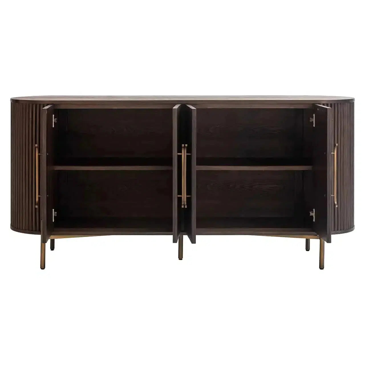 Richmond Interiors Sideboard Anrichte Luxor 4-türig (Braun)-sideboard-Stil-Ambiente-8720621682790