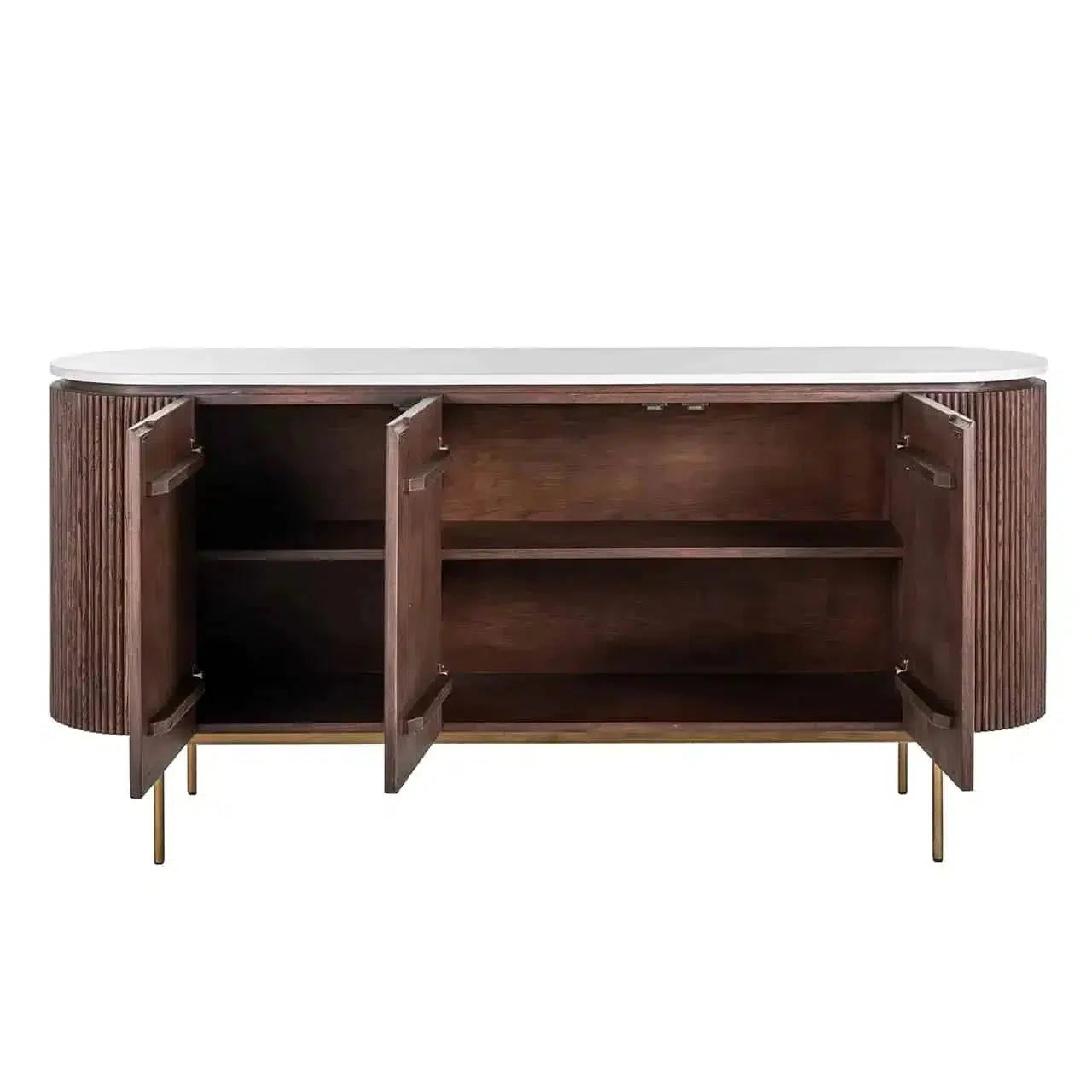 Richmond Interiors Sideboard Sideboard Barkley 3-türig (Brushed Gold)-sideboard-Stil-Ambiente-8720621605546