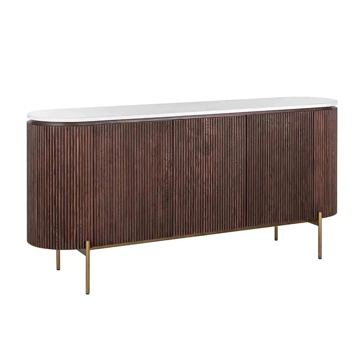 Richmond Interiors Sideboard Sideboard Barkley 3-türig (Brushed Gold)-sideboard-Stil-Ambiente-8720621605546