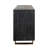 Richmond Interiors Sideboard Hunter 4-türig (Schwarz rustikal)-sideboard-Stil-Ambiente-8720621605065