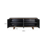 Richmond Interiors Sideboard Hunter 4-türig (Schwarz rustikal)-sideboard-Stil-Ambiente-8720621605065