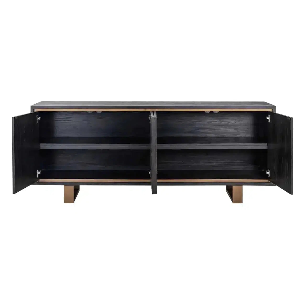 Richmond Interiors Sideboard Hunter 4-türig (Schwarz rustikal)-sideboard-Stil-Ambiente-8720621605065