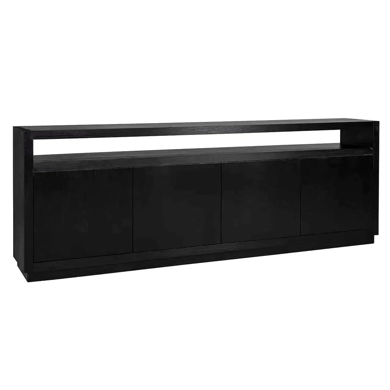 Richmond Interiors Sideboard Oakura 4-türig (Schwarz)-sideboard-Stil-Ambiente-8720621603245