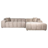 Richmond Interiors Sofa Couch Cube 3 Sitzer Lounge Links (Quartz Khaki 903)-8720621688693-Stil-Ambiente-S5136 Khaki Velvet