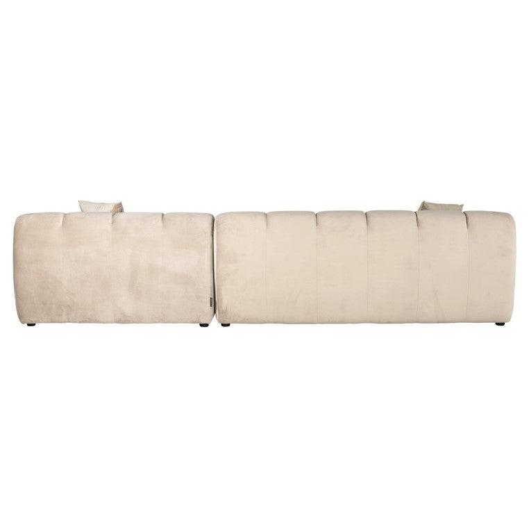 Richmond Interiors Sofa Couch Cube 3 Sitzer Lounge Links (Quartz Khaki 903)-8720621688693-Stil-Ambiente-S5136 Khaki Velvet