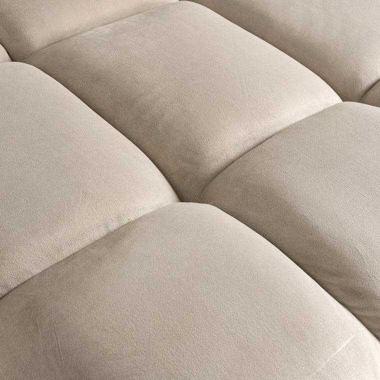 Richmond Interiors Sofa Couch Cube 3 Sitzer Lounge Links (Quartz Khaki 903)-8720621688693-Stil-Ambiente-S5136 Khaki Velvet