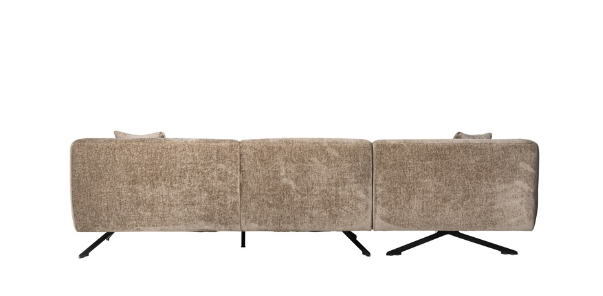 Richmond Interiors Sofa Couch Donovan 3-seats + lounge left (Bergen 104 taupe chenille)-Sofa-Stil-Ambiente-872062168667