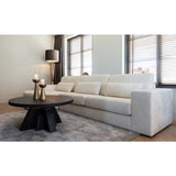 Richmond Interiors Sofa Couch Felix 2,5 seats + lounge rechts rund white chenille-Sofa-Stil-Ambiente-