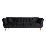 Richmond Interiors Sofa Couch Huxley Antraciet velvet / Brushed gold Samtbezug-Sofa-Stil-Ambiente-8720621663515