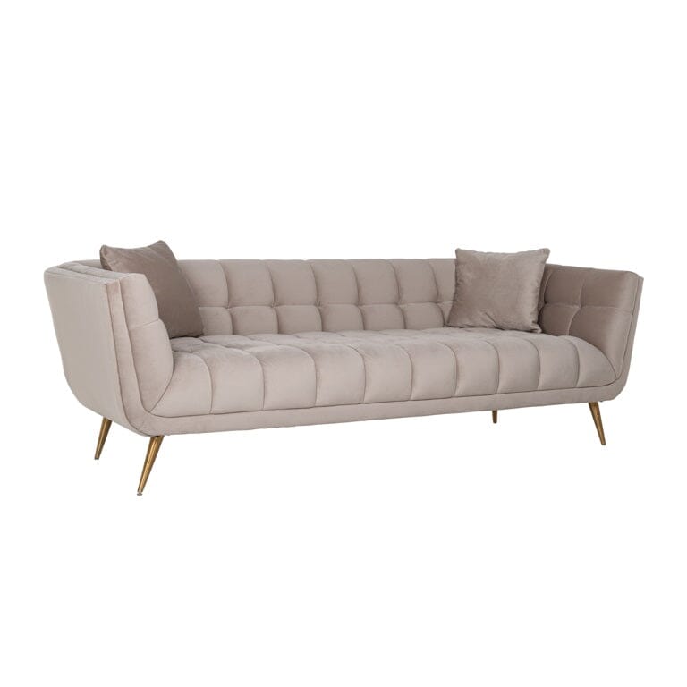 Richmond Interiors Sofa Couch Huxley Antraciet velvet / Brushed gold Samtbezug-Sofa-Stil-Ambiente-8720621663522