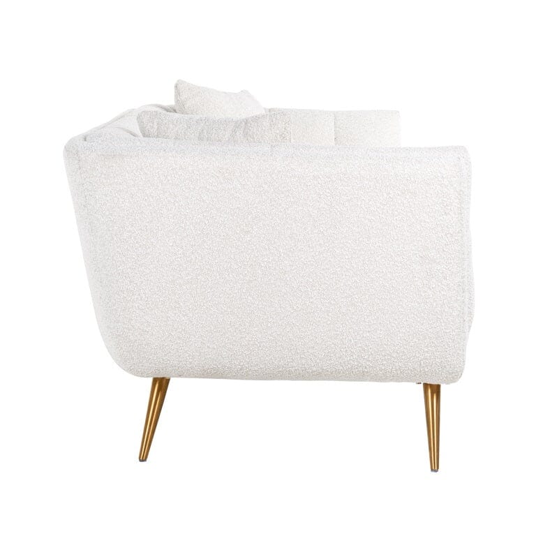 Richmond Interiors Sofa Couch Huxley White Boucle´ Brushed gold Samtbezug-sofa-Stil-Ambiente-8720621663539