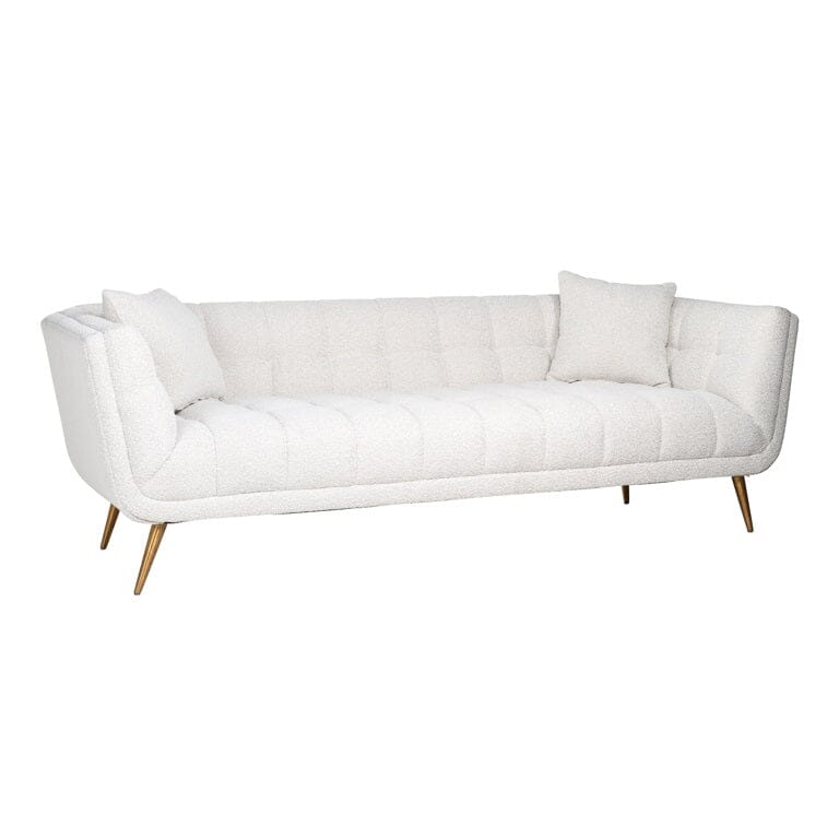 Richmond Interiors Sofa Couch Huxley White Boucle´ Brushed gold Samtbezug-sofa-Stil-Ambiente-8720621663539