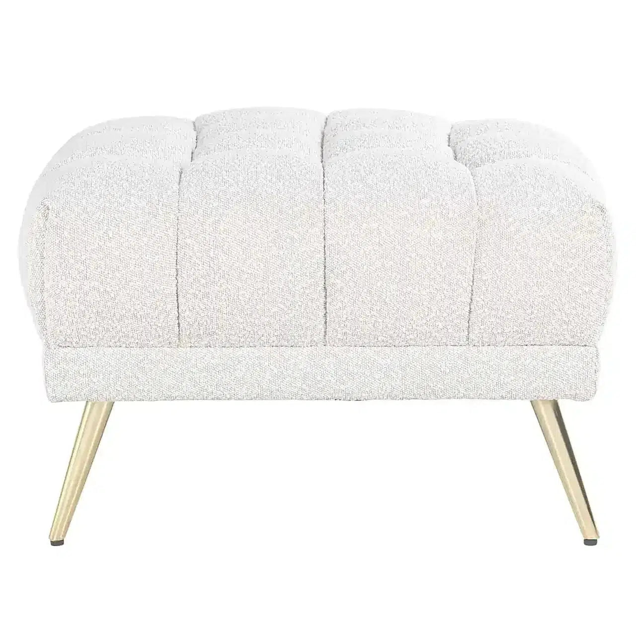 Richmond Interiors Sofa Stool Flootstool Huxley Bouclé White (Copenhagen 900 Bouclé White)