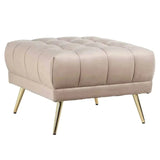 Richmond Interiors Sofa Stool Huxley Khaki Velvet (Quartz Khaki 903)