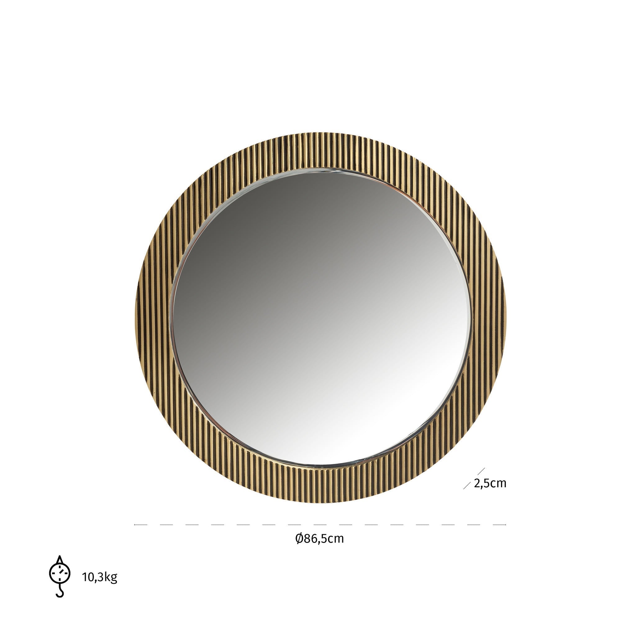 Richmond Interiors Mirror Ironville 86Ø (Gold)