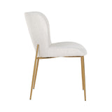 Richmond Interiors Stuhl Odessa white boucle/ brushed gold fire retardant-8720621662631-Stil-Ambiente-S4508 WHITE BOUCLÉ