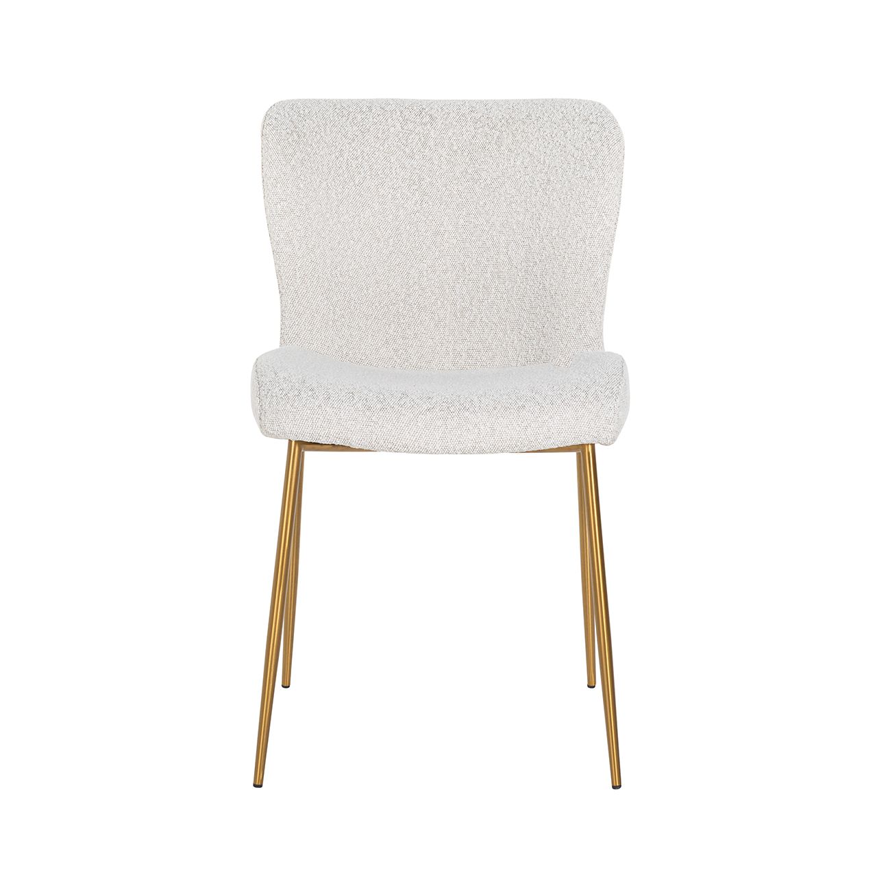 Richmond Interiors Stuhl Odessa white boucle/ brushed gold fire retardant-8720621662631-Stil-Ambiente-S4508 WHITE BOUCLÉ