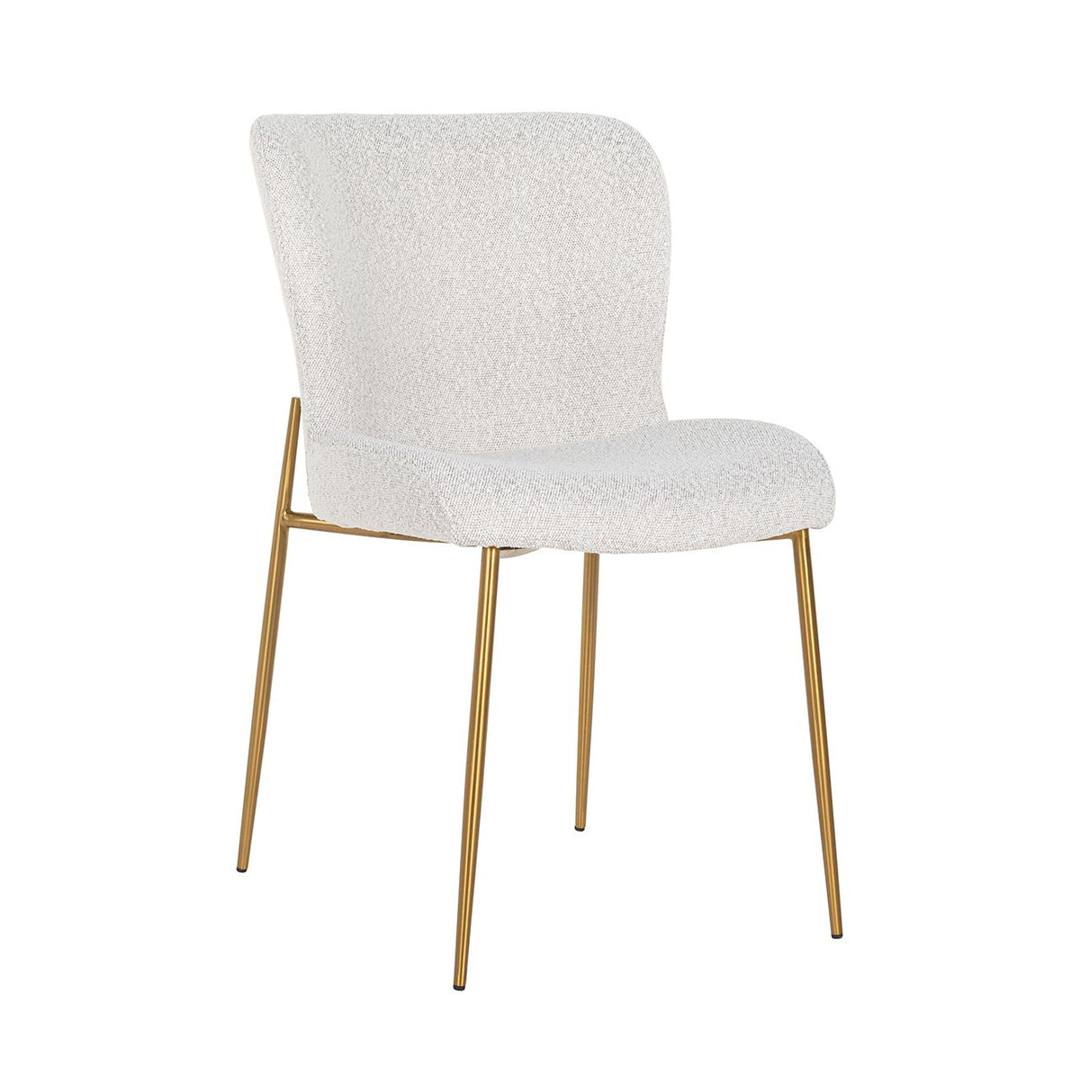 Richmond Interiors Stuhl Odessa white boucle/ brushed gold fire retardant-8720621662631-Stil-Ambiente-S4508 WHITE BOUCLÉ