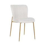 Richmond Interiors Stuhl Odessa white boucle/ brushed gold fire retardant-8720621662631-Stil-Ambiente-S4508 WHITE BOUCLÉ