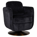 Richmond Interiors Stuhl pivotante Turner black chenille-8720621683476-Stil-Ambiente-S4576 BLACK CHENILLE