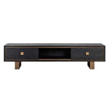 Richmond Interiors TV Sidebard TV Board Fernsehkommode TV-Anrichte Hunter 2-Schubladen (Schwarz rustikal)-TV Board-8720621605089-Stil-Ambiente