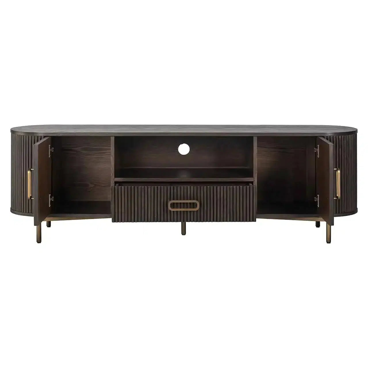 Richmond Interiors Sideboard Direcția Old TV Cabinet Luxor cu 2 uși 1 sertar (maro)