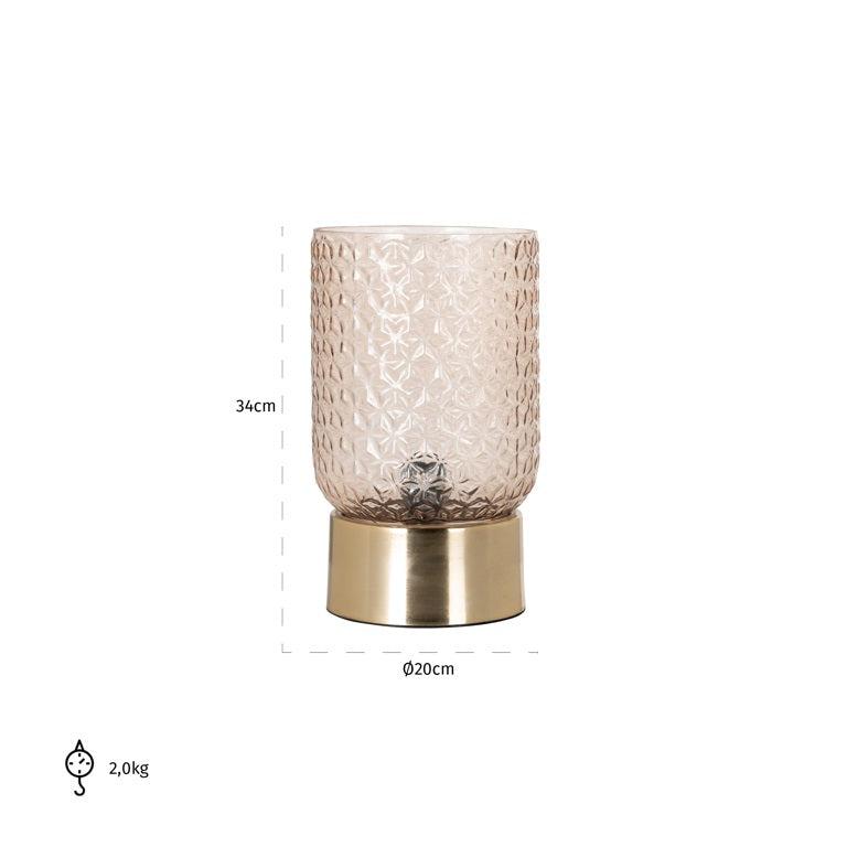 Richmond Interiors Tischlampe Lyanne (Gold)-8720621679158-Stil-Ambiente-LB-0125