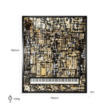 Richmond Interiors Wall art Piano Wibi (Black/gold)-8720621691785-Stil-Ambiente-WA-0011