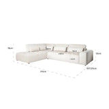 „Richmond Interiors Sofa Couch Lund 3 Sitzer + Osman“ kairiojo kremo suliejimas